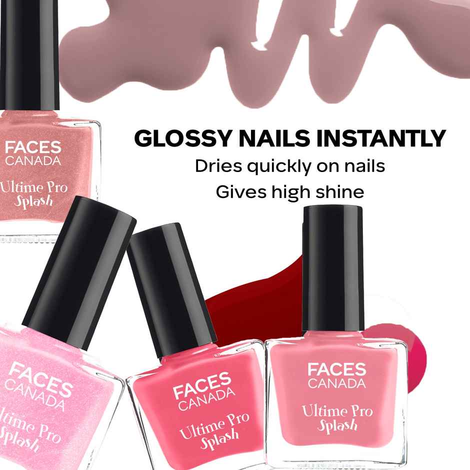 Faces Canada Ultime Pro Splash Mini Nail Enamel | Pink Pop | 20 ml