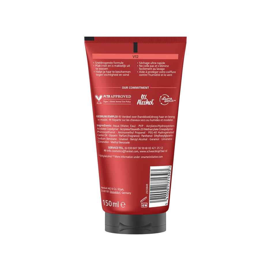 Schwarzkopf Taft V12 Styling Gel Fast Drying