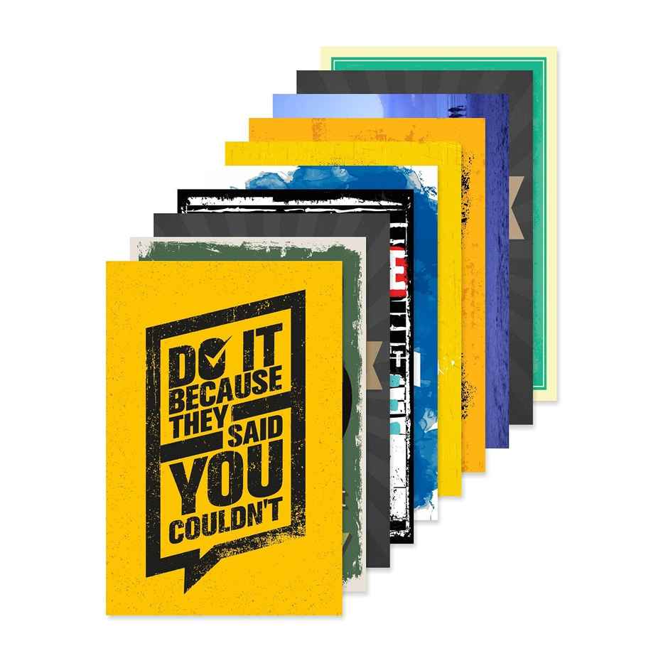 Paper Plane Design Wall Posters For Office Decor | Set of 10 | Size | 12 Inch x 18 Inch | D35