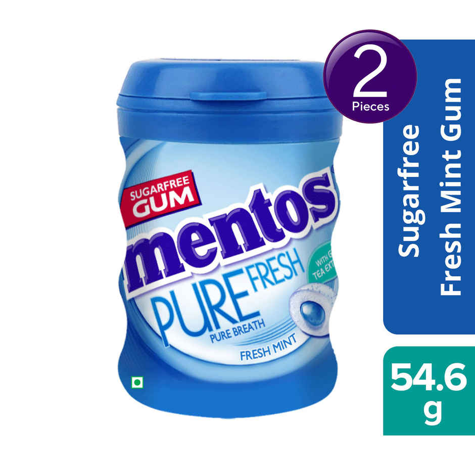 Mentos Pure Fresh Sugarfree Mint Chewing Gum Bottle Combo 