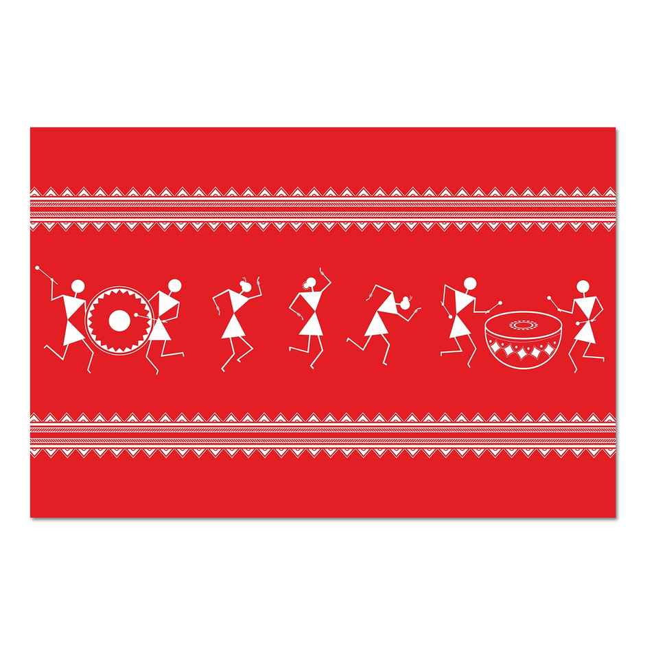 Paper Plane Design Indian Ethnic Traditional Wall Poster | Size 12 x 18 Inch | D91