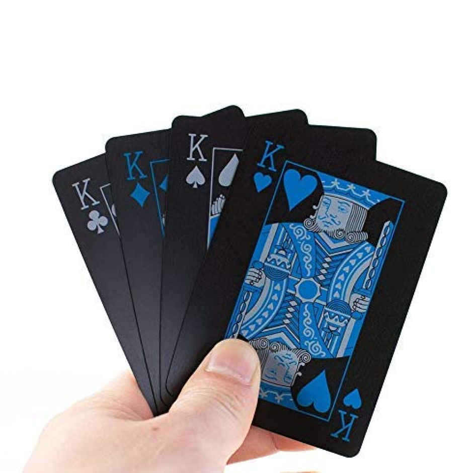 Toyshine Waterproof Black Plastic Poker Playing Cards