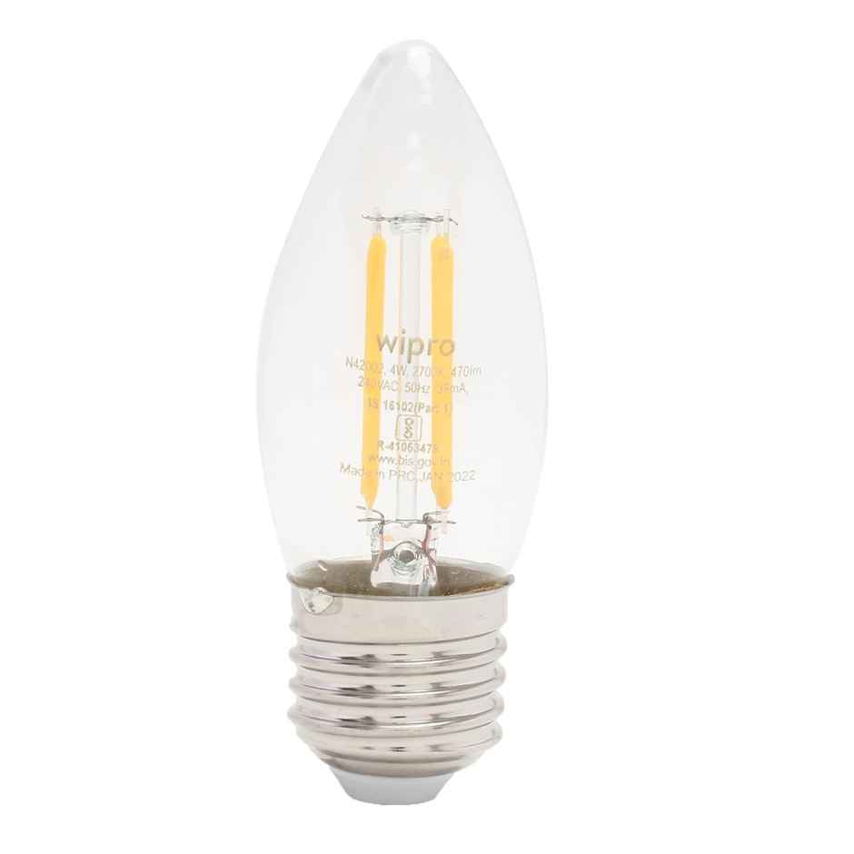 Wipro Garnet 4W Filament Decorative Bulb | E27 Base | Warm White (2700 K)