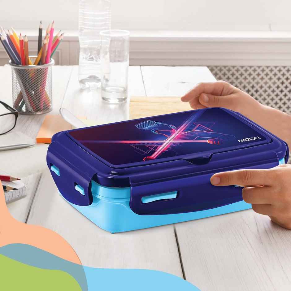 MiLiteron Flavour Small Inner Stainless Steel Tiffin Box | 400 ml | Blue