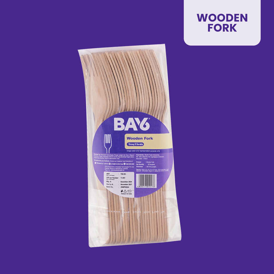 BAY6 Wooden Fork - Pack of 25