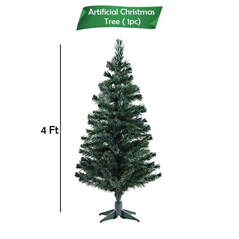 Artificial Christmas Tree | 4 ft | Ideal for Home, Office & Party Decor | Party Propz