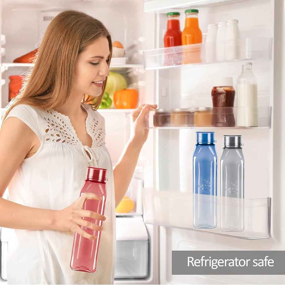 Milton Prime Plastic Fridge Water Bottles | Set of 5 | 1000 ml Each
