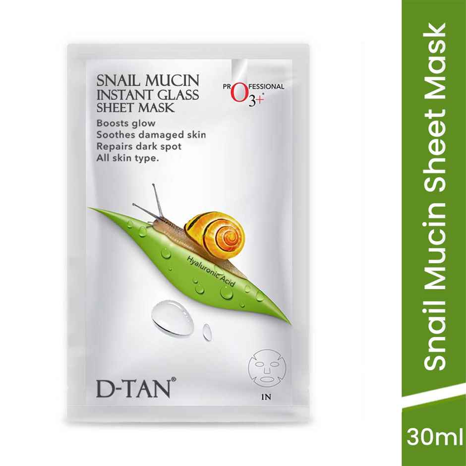O3+ Snail Mucin Instant Glass Sheet Mask