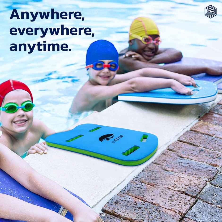 Boldfit Kick Board For Swimming Sports Swimming Floats For Adults-Kids Blue Yellow