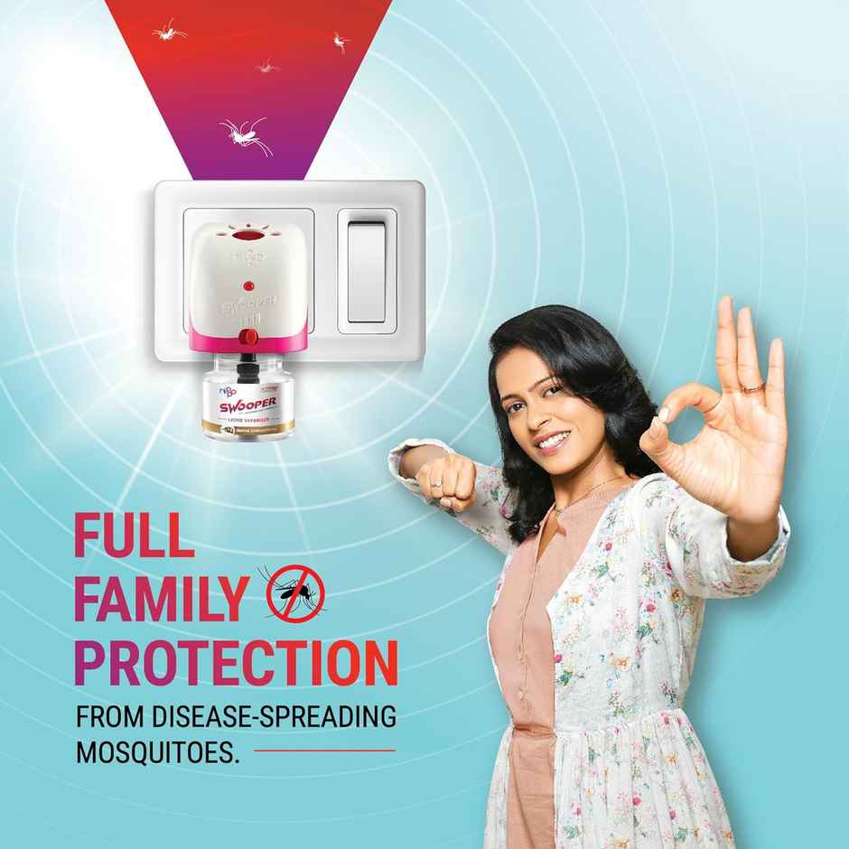 Nippo Swooper Sandalwood Fragrance Liquid Vaporiser Mosquito Repellent Machine with Refills