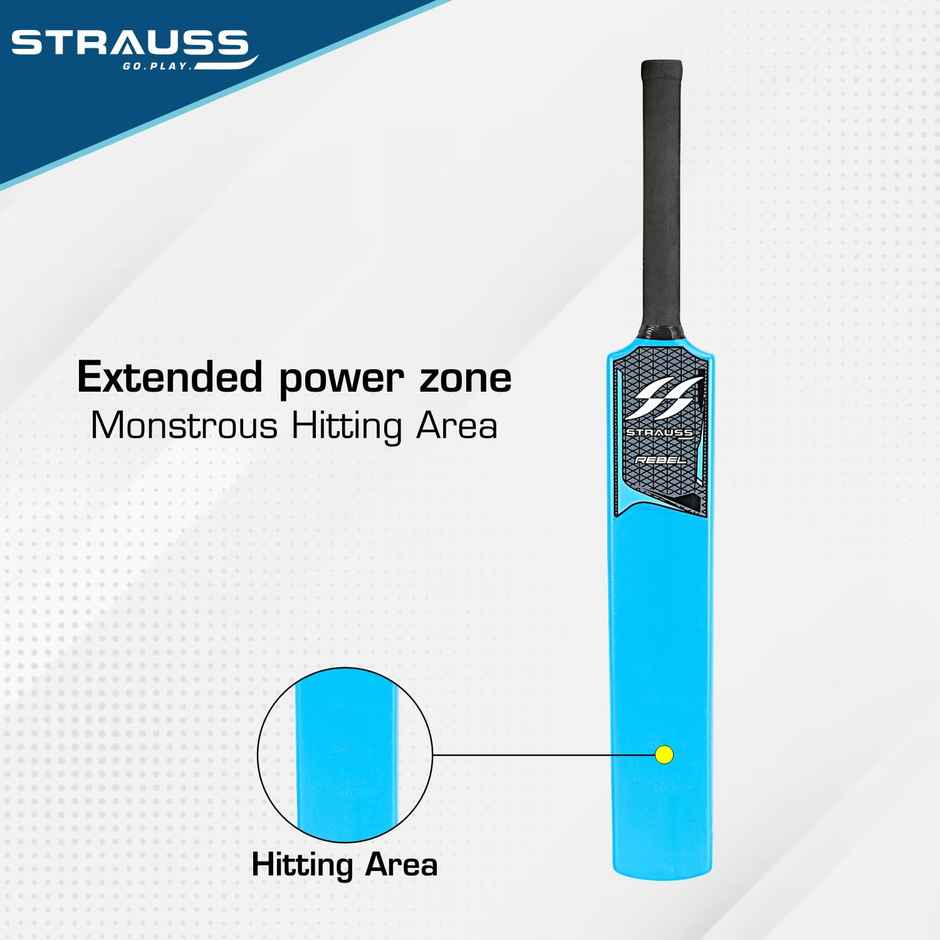Strauss Plastic Cricket Bat Size 8, (Blue)