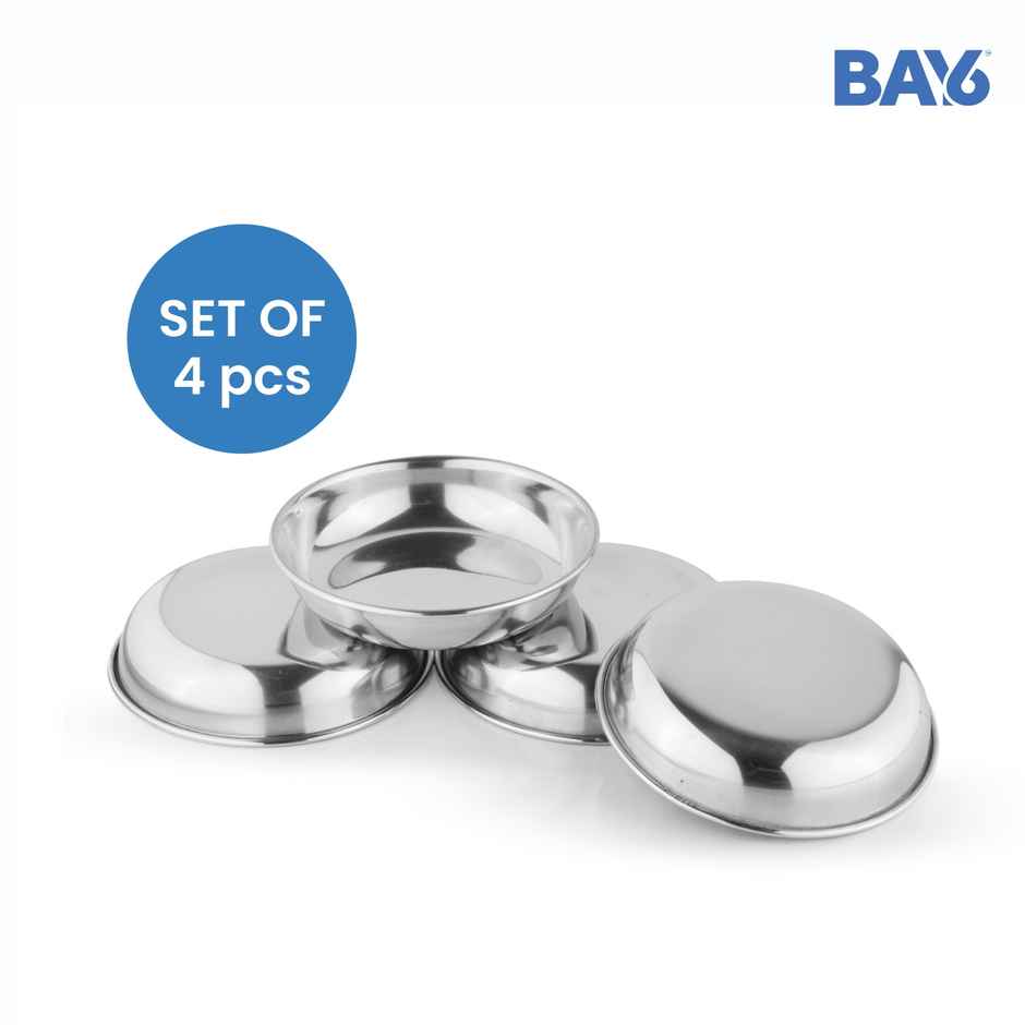 BAY6 Steel Side / Halwa Plate 5.5 Inch - (4pc)