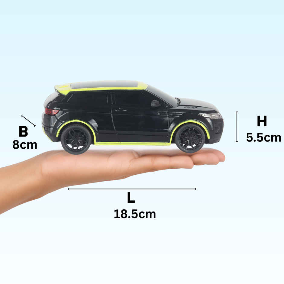 Race N Roll 1:24 Rechargeable Hi Speed Mini Remote Control Car | Rov Black & Lime Top