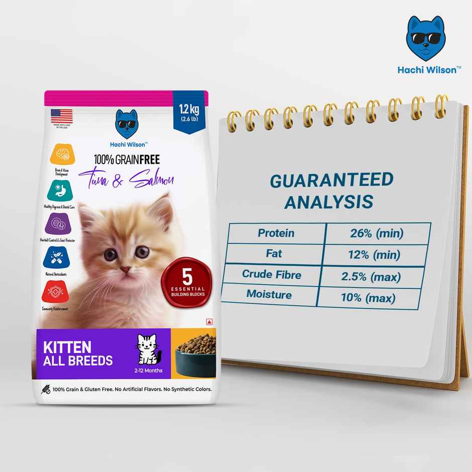 Hachi Wilson Premium Kitten Dry Food | Tuna and Salmon Flavours