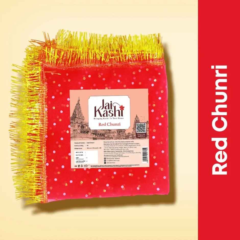 Jai Kashi Chunri - Red | 15 x 30 inch