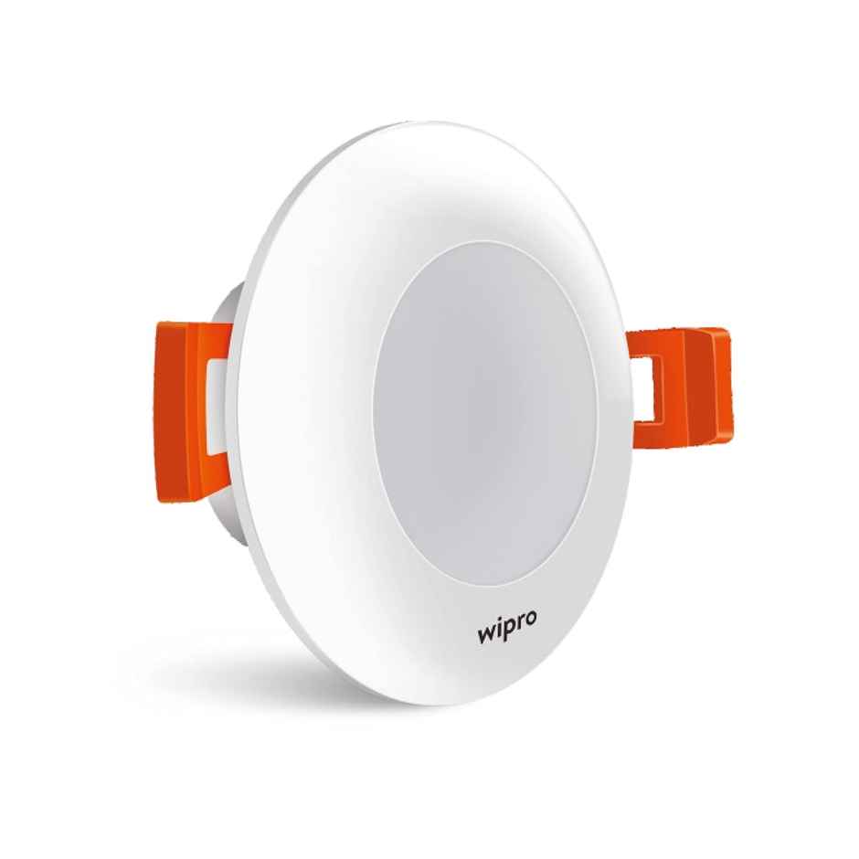 Wipro Polycarbonate Garnet 3W Led Mini Downlight Cool White (6500K) | False Ceiling Cutout-2.3 Inch