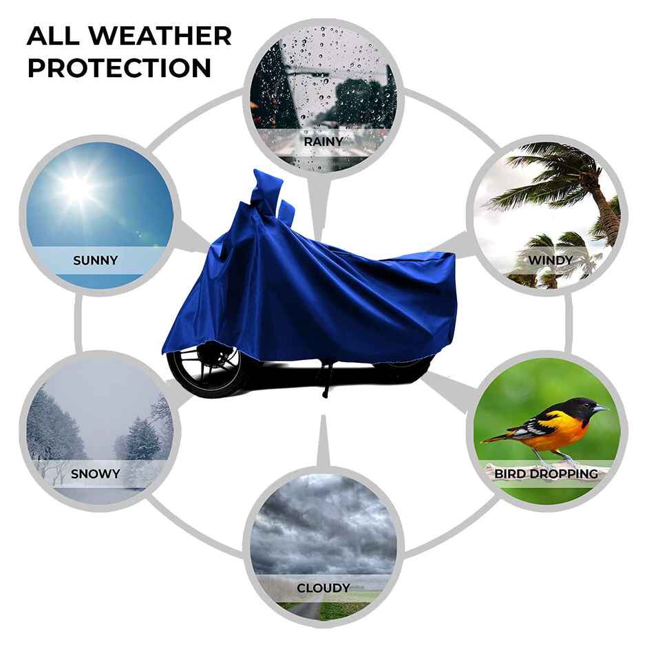 Autofy Universal Uv Protection & Dustproof Bike Body Cover For Bike Scooter Scooty Activa | Blue