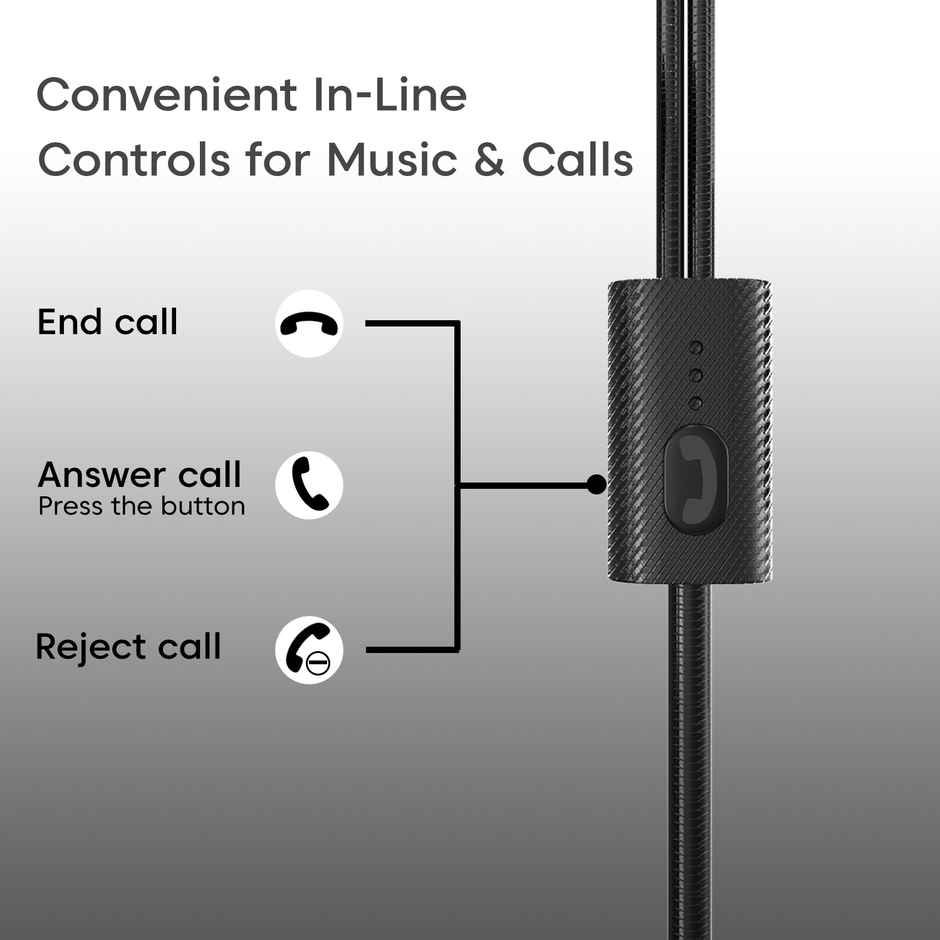 Sounce Wired Earphones | Clear Sound, Comfortable Fit, 3.5mm Jack, Tangle-Free Cable | Black