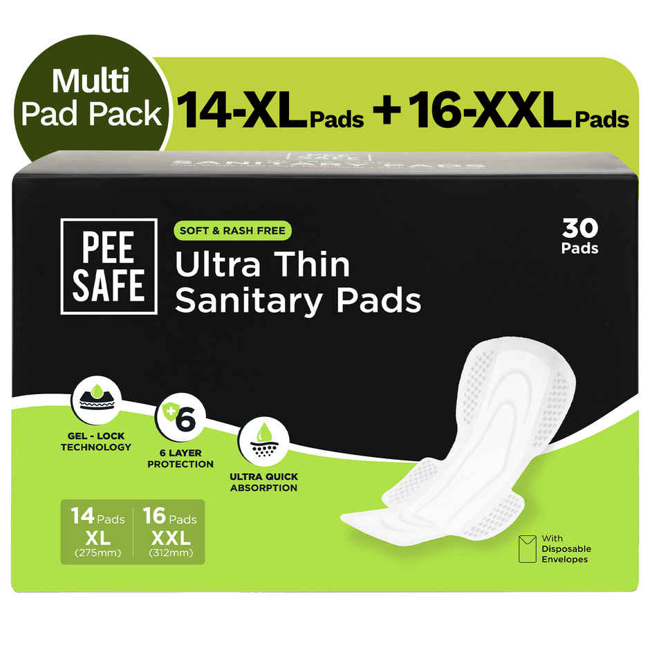 Pee Safe Ultra Thin Rash Free Sanitary Pads (XL/XXL)