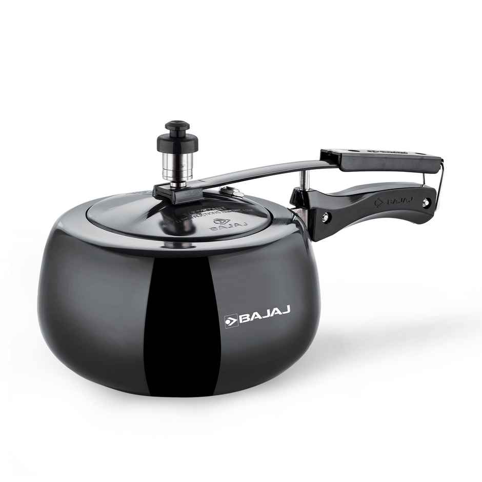 Bajaj 2 Liter Hard Anodised Inner Lid Induction Compatible Pressure Cooker New Shakti 2hd