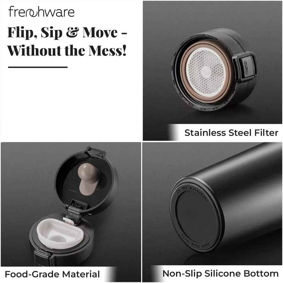 Frenchware Insulated Coffee Stainless Steel Travel Mug | Black - 300 ml