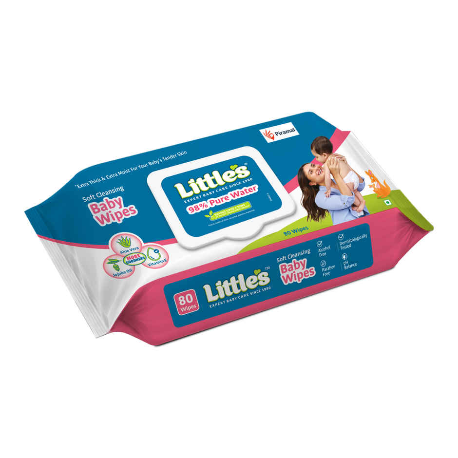 Littles Expert Baby Care Little's Soft Cleansing Baby Wipes Lid