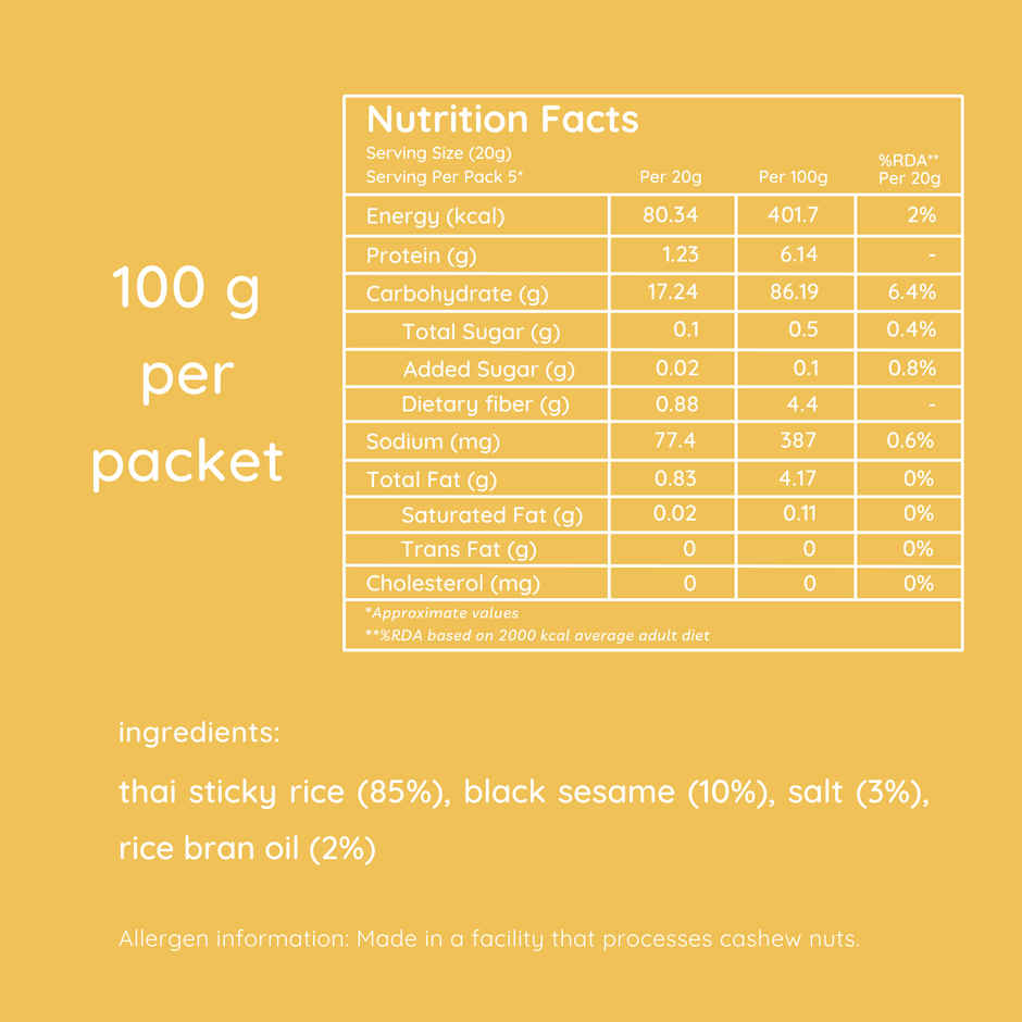 Natch Rice Chips Sesame | Crispy Rice Snack