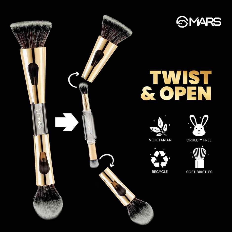 MARS Cosmetics 4 in 1 Travel Makeup Brush