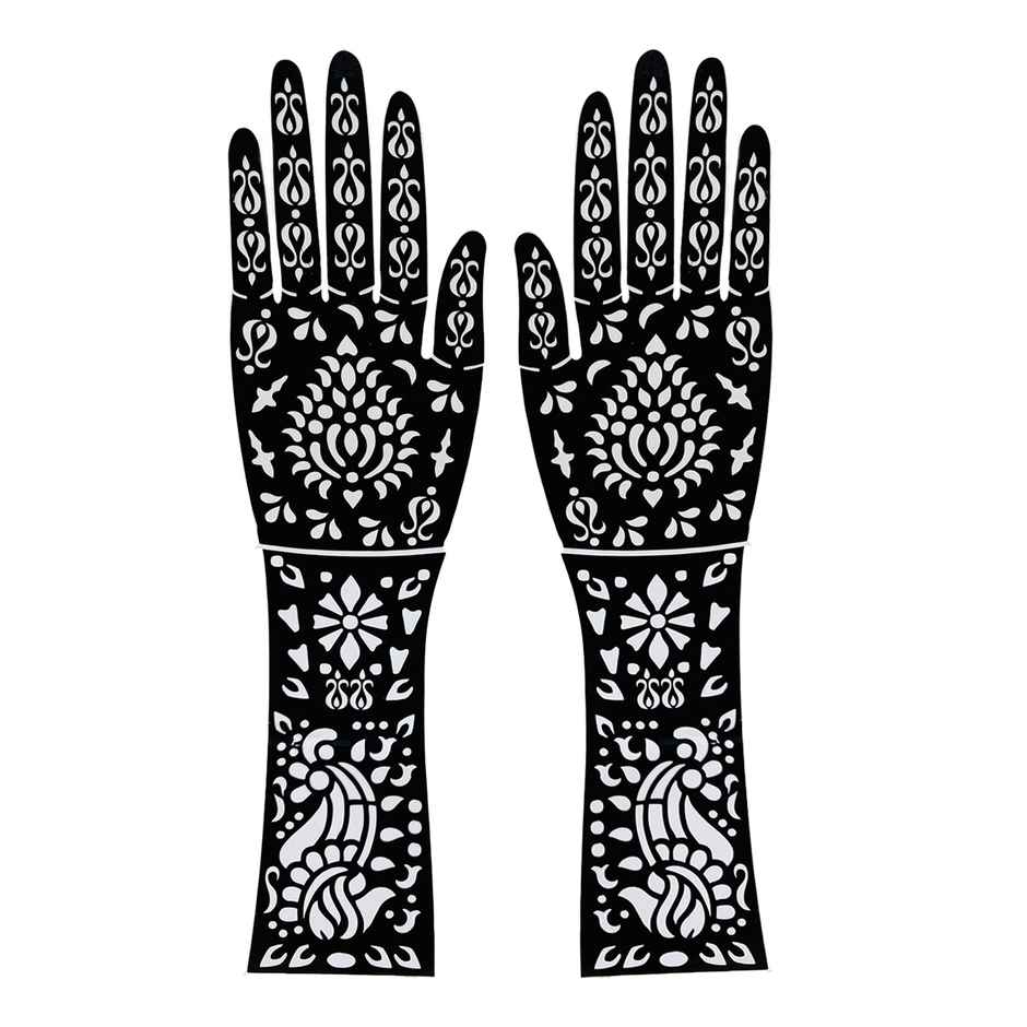 Midazzle Heena Stencils Mehandi Sticker | Large | Design 1