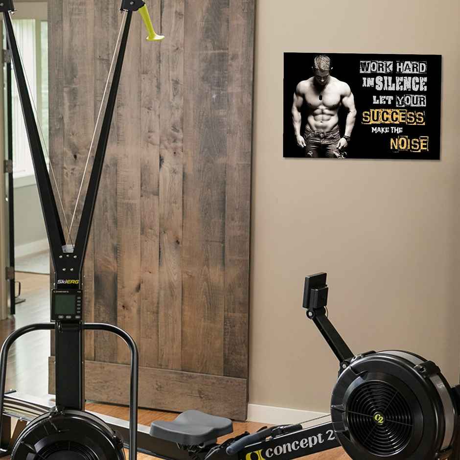 Paper Plane Design Motivational Gym Workout Posters For Wall | Size 12 x 18 Inch | D6