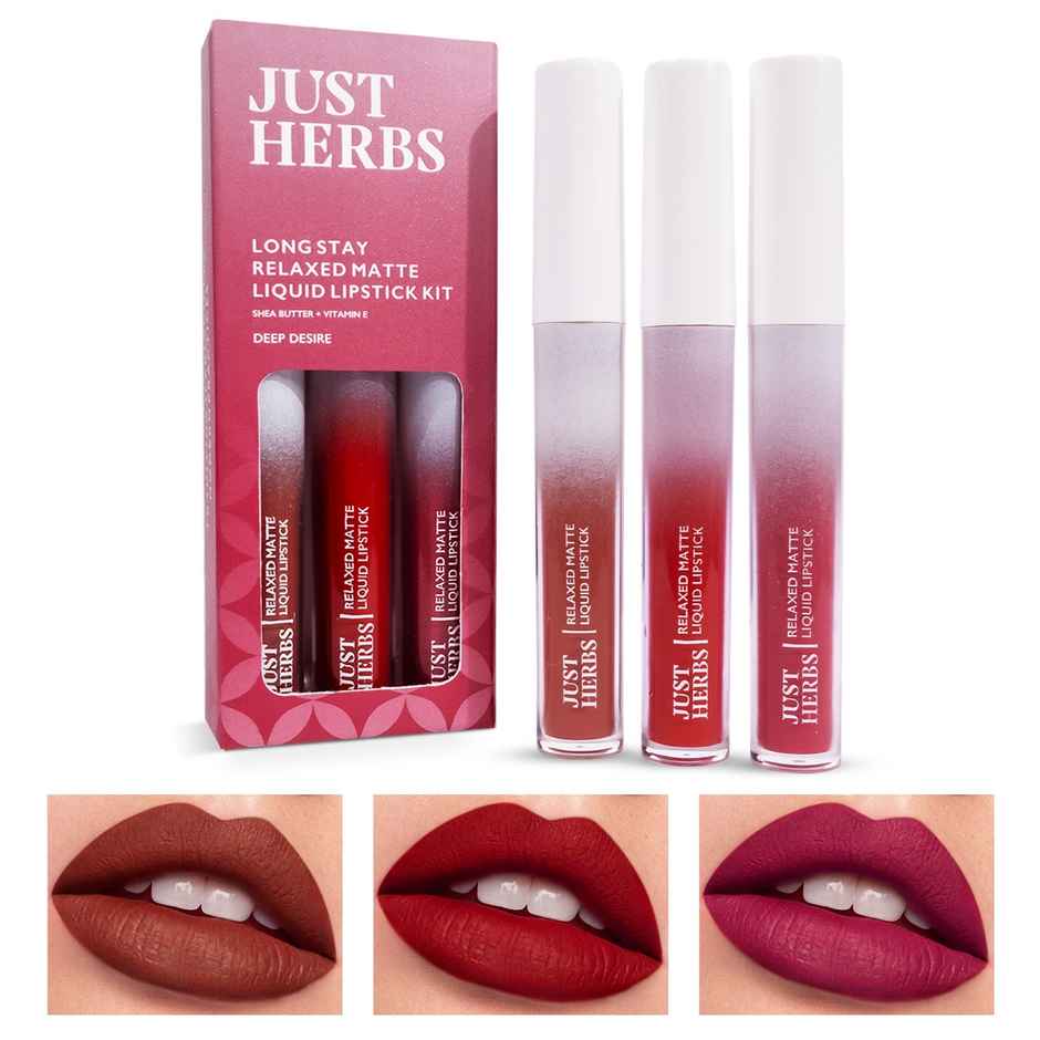 Just Herbs Long Stay Relaxed Matte Liquid Lipstick - Deep Desire