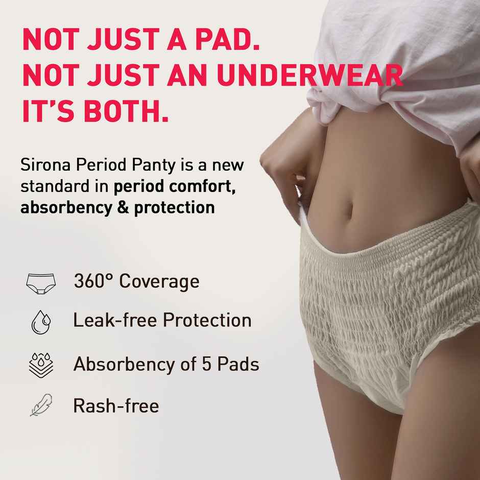 Sirona Comfy Disposable Period Panties S-M | Ultra-Absorbent | Leak-proof Protection