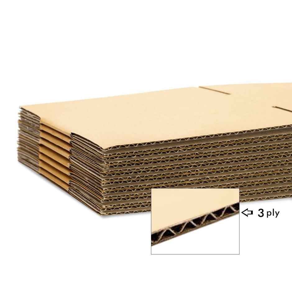 Daluci 3 Ply Corrugated Packaging Box | Brown - 11 x 6 x 5 in