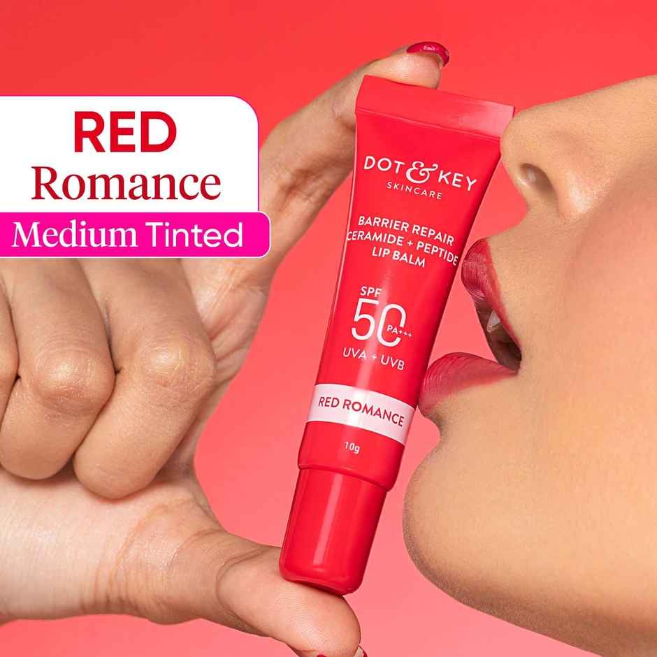 Dot & Key Barrier Repair Ceramide & Peptide Lip Balm Spf 50, Pa+++ | Red Romance