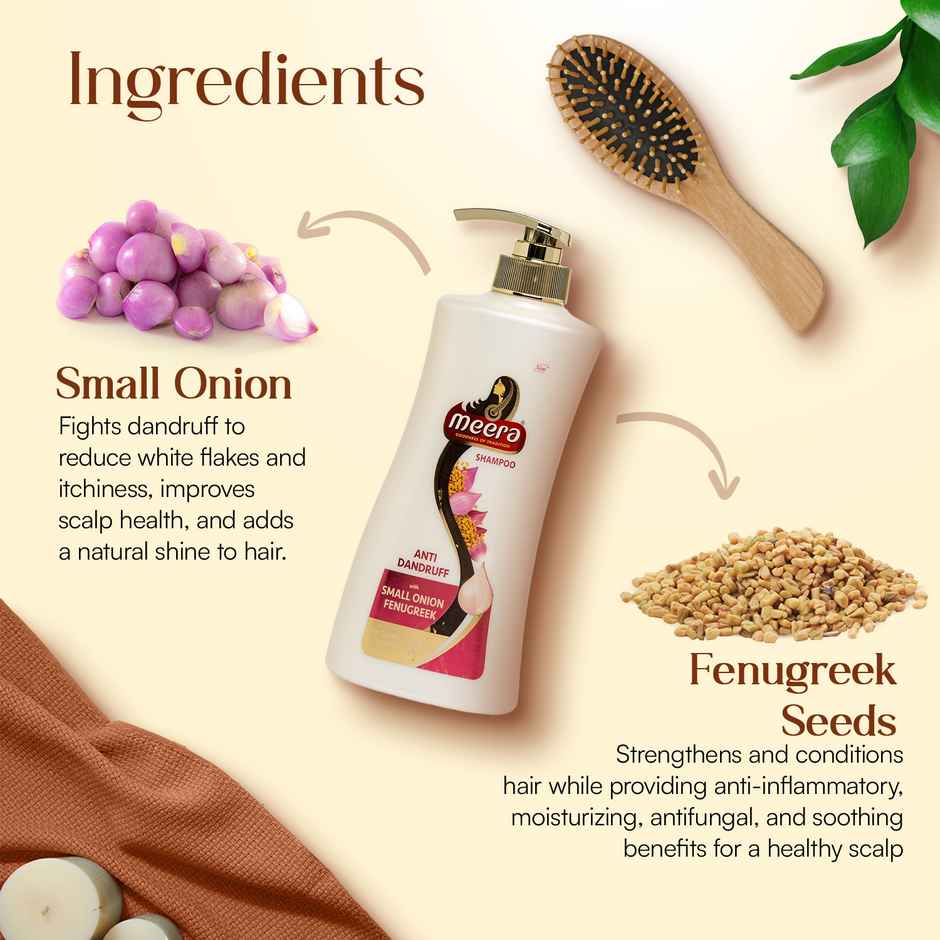 Meera Anti Dandruff Shampoo With Small Onion and Fenugreek