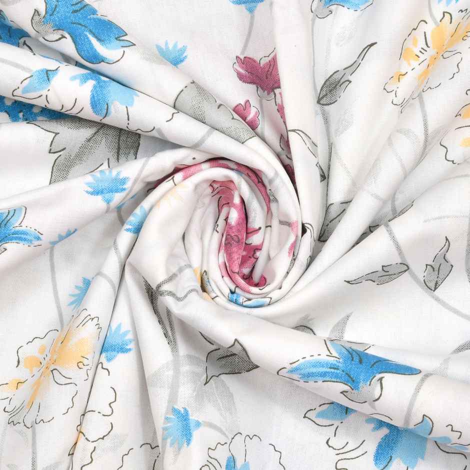 Haus & Kinder Floral Favor King Bedsheet - 100% Cotton (270 x 270cm)