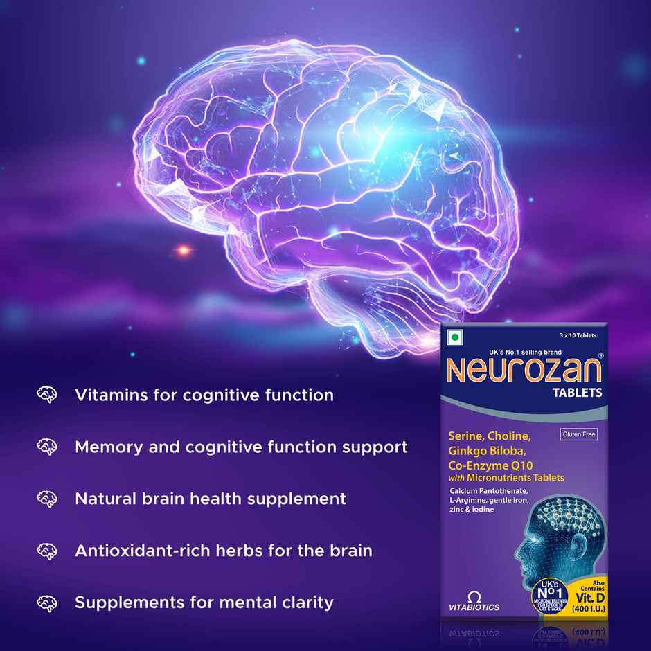 Neurozan Tablets With Ginkgo Biloba Support Brain Health