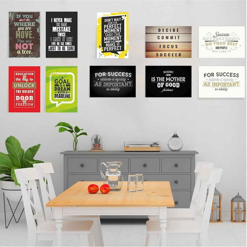 Paper Plane Design Wall Posters For Office Decor | Set of 10 | Size | 12 Inch x 18 Inch | D37