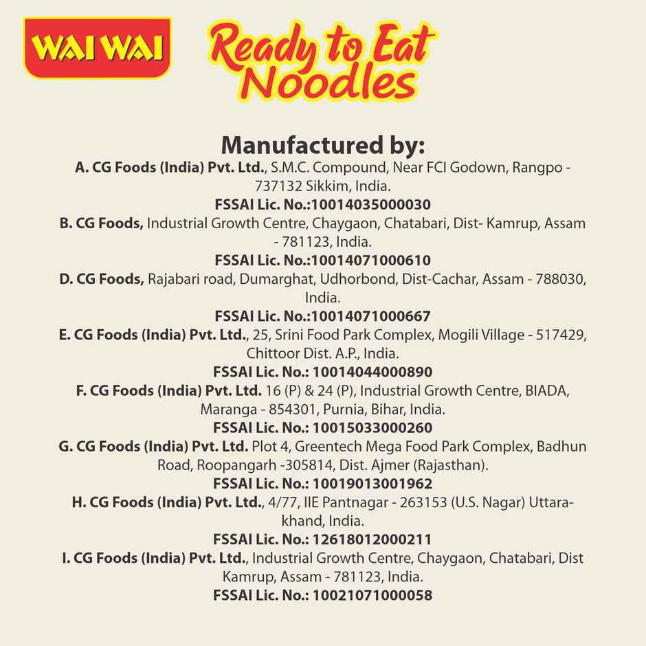 Wai Wai Ready to Eat Atta Chicken Noodles | 5 in 1