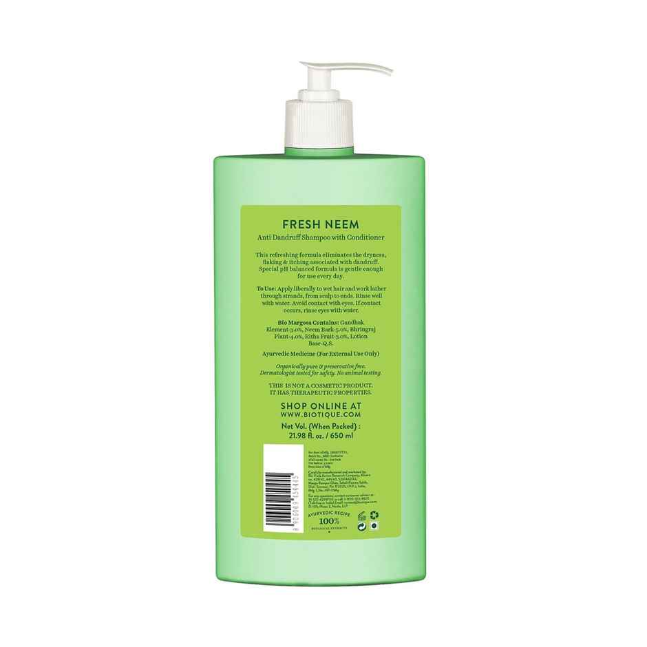 Biotique Fresh Neem Anti Dandruff Shampoo & Conditioner