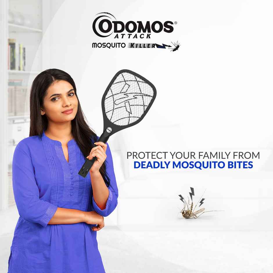 Odomos Attack Anti - Mosquito Rechargeable Racquet