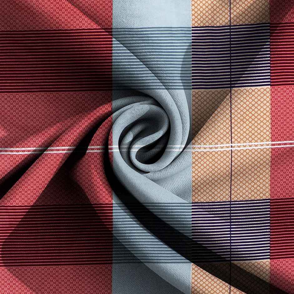 Dream Living Microfiber | 135 Gsm Double Bedsheet With 2 Pillow Covers | Red