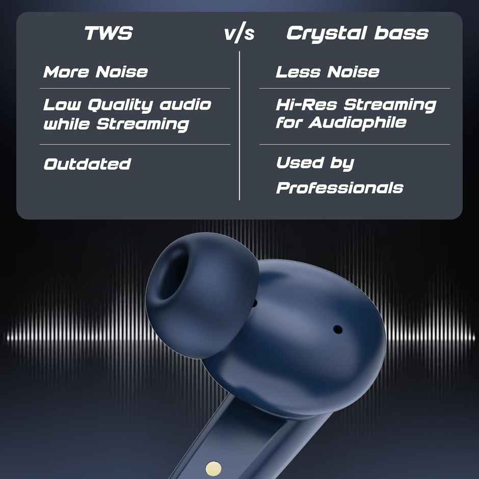 Truke Crystal Bass Earbuds - Cobalt Blue