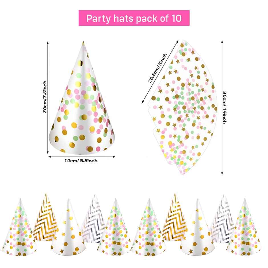 Stylish Birthday Caps | Set Of 10 | Party Propz