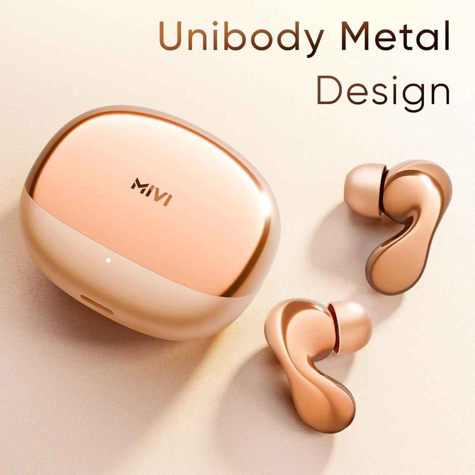 Mivi Superpods Immersio Earbuds Flagship Launch, 3D Soundstage, 60H Playtime, Reflective Peach