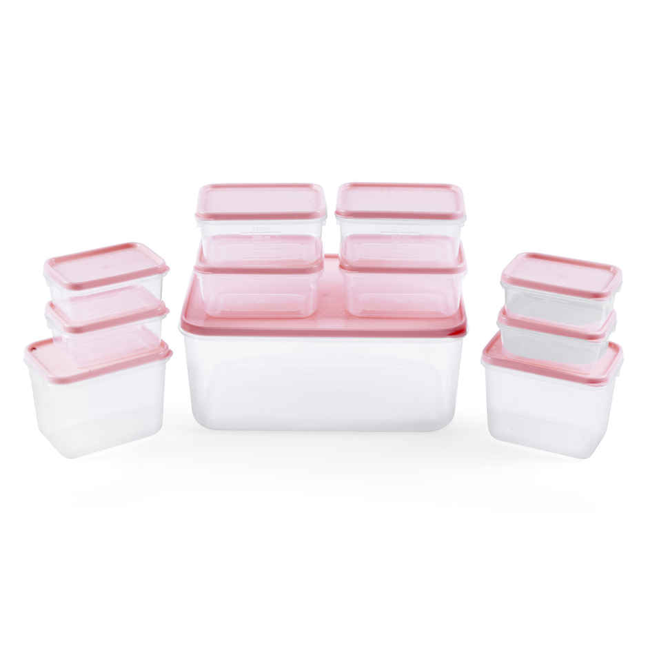 All Time Polka Storage Container Set Of 11, (5100 ml) () (11 Pc Set) (Colour May Vary)