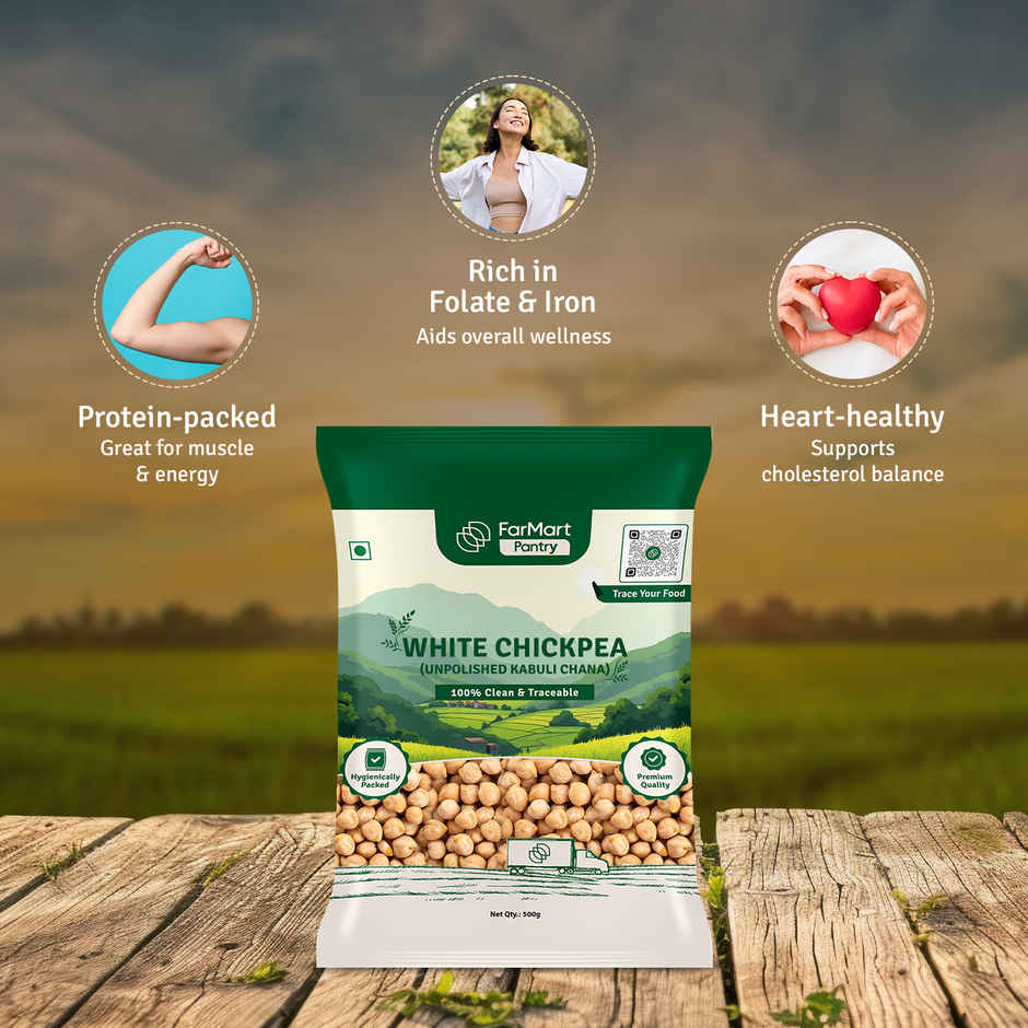 FarMart Pantry White Chickpea Jumbo Size/Kabuli Chana Big
