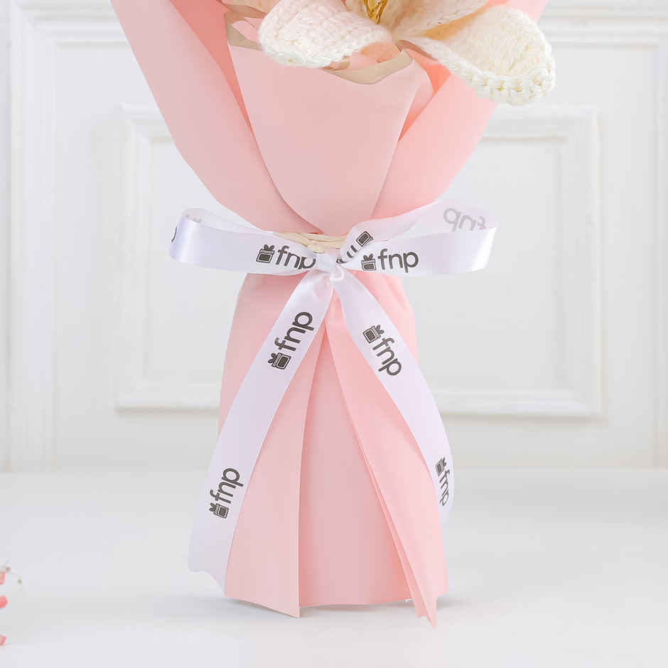 Eternal Lily Bloom Crochet Artificial Flower Bouquet | Ideal for Gifting | FNP