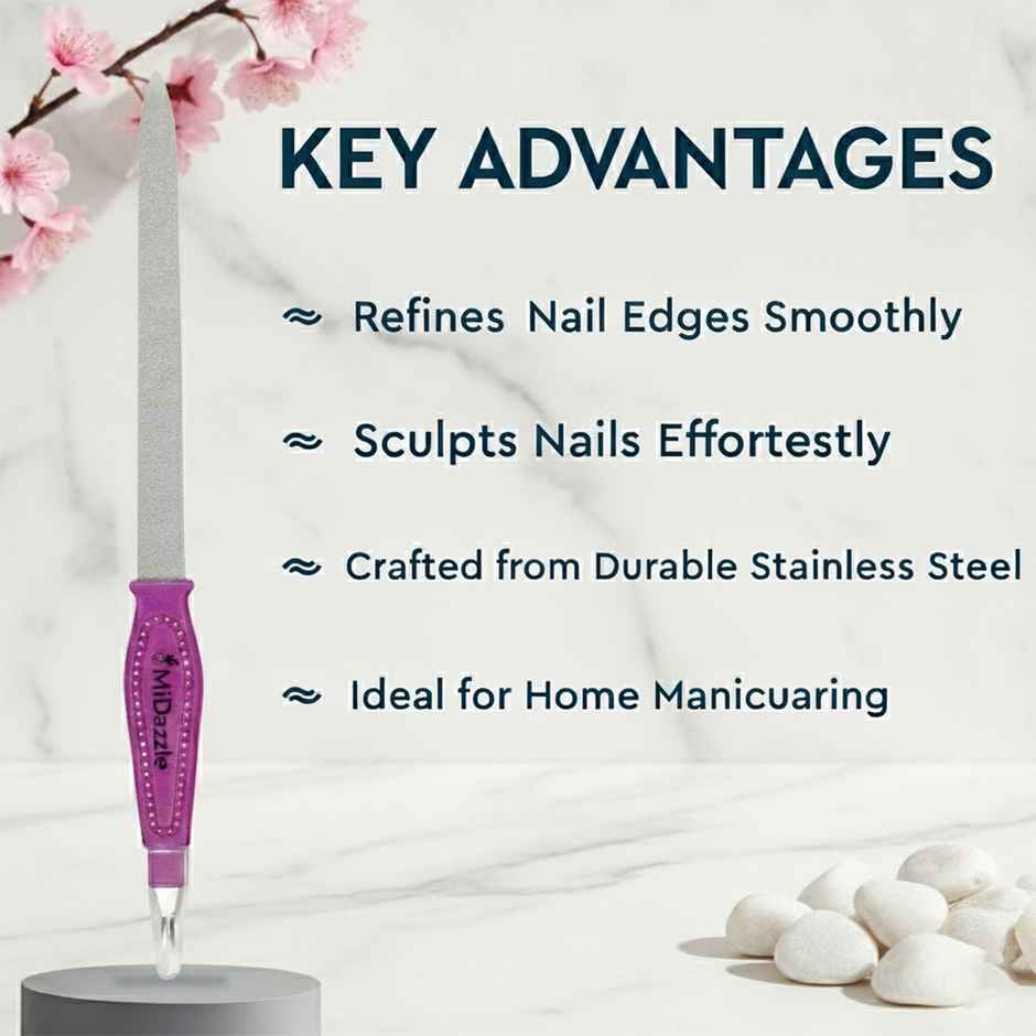 Midazzle Nail Filer with Cuticle Trimmer Cutter Remover Tool