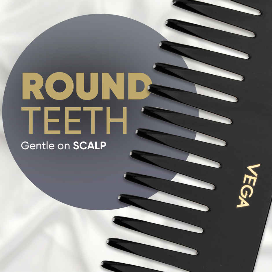 VEGA Shampoo Hair Comb - Large Hmbc-406 | Black